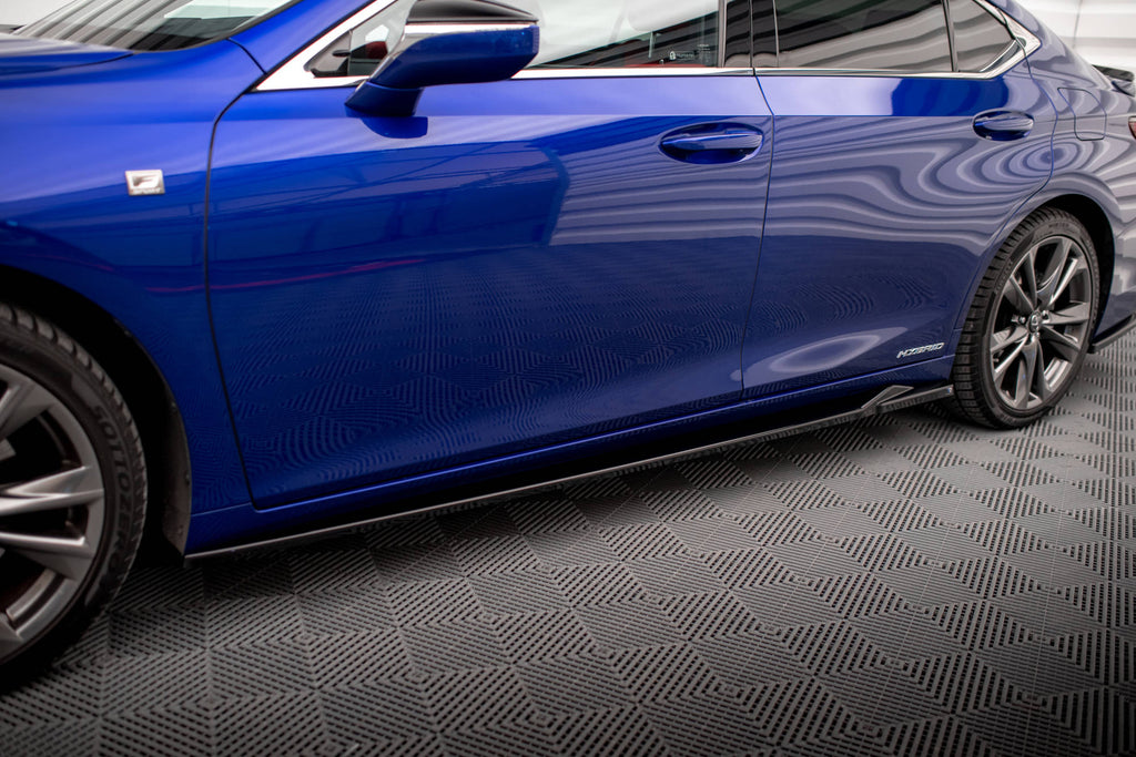 Maxton Design Street+ Seitenschweller Leisten passend für Lexus ES F Sport Mk7 schwarz Hochglanz