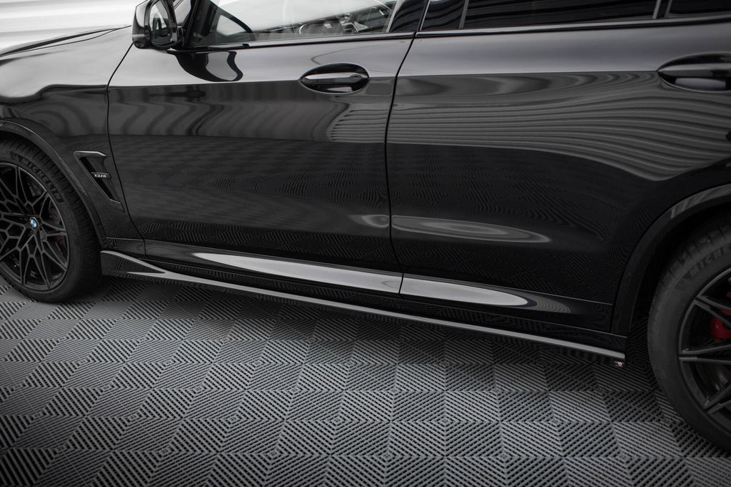 Maxton Design Street+ Seitenschweller Leisten passend für BMW X3 M F97 / F97 Facelift schwarz Hochglanz