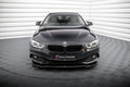 Maxton Design Street+ Spoilerlippe Front Ansatz V.1 passend für BMW 4er Coupe / Gran Coupe / Cabrio F32 / F36 / F33 schwarz Hochglanz