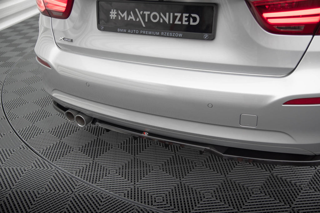 Maxton Design Street+ Mittlerer Diffusor RACE passend für BMW 3er GT F34 Facelift schwarz Hochglanz