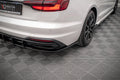 Maxton Design Heck Ansatz Flaps Diffusor passend für Audi A4 B9 Facelift schwarz Hochglanz
