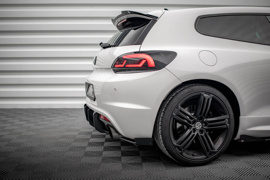 Maxton Design Street Pro Heck Ansatz Flaps Diffusor + Flaps passend für VW Scirocco R Mk3 schwarz Hochglanz