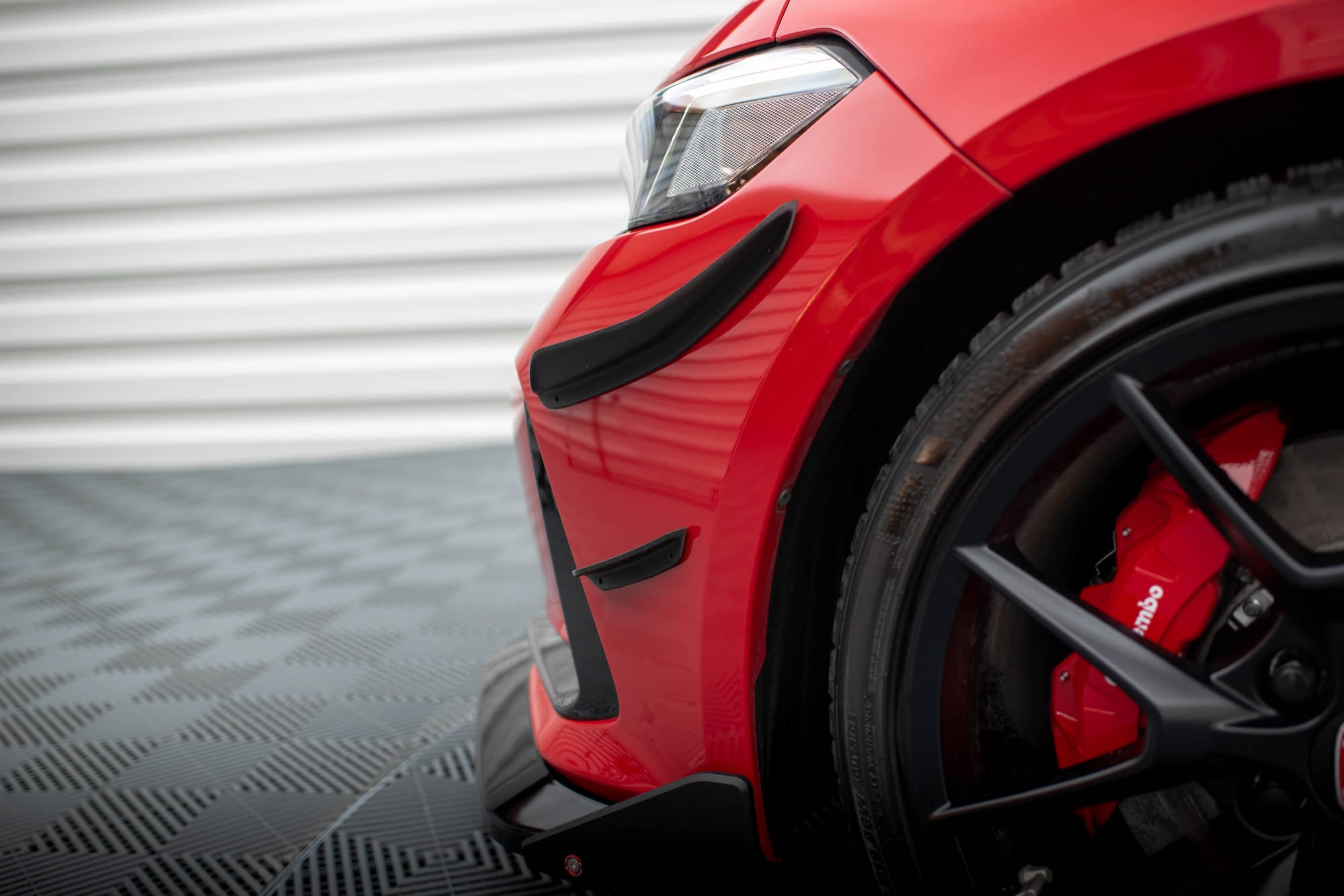 Maxton Design Stoßstangen Flaps Wings vorne Canards passend für Honda Civic Type-R Mk 11