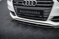 Maxton Design Street+ Spoilerlippe Front Ansatz V.2 passend für Audi S3 / A3 S-Line Sportback / Hatchback 8V schwarz Hochglanz