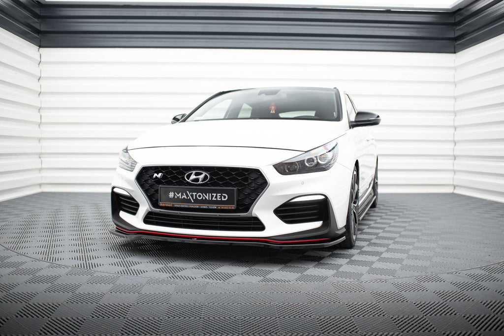 Maxton Design Front Splitter V.2 Hyundai I30 N Mk3 Hatchback / Fastback schwarz Hochglanz für Hyundai I30 N Mk3