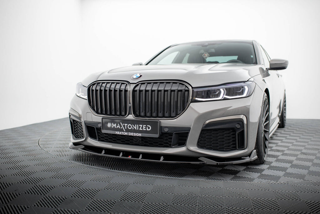 Maxton Design Street+ Spoilerlippe Front Ansatz V.5 passend für BMW 7 M-Paket G11 / G12 Facelift schwarz Hochglanz