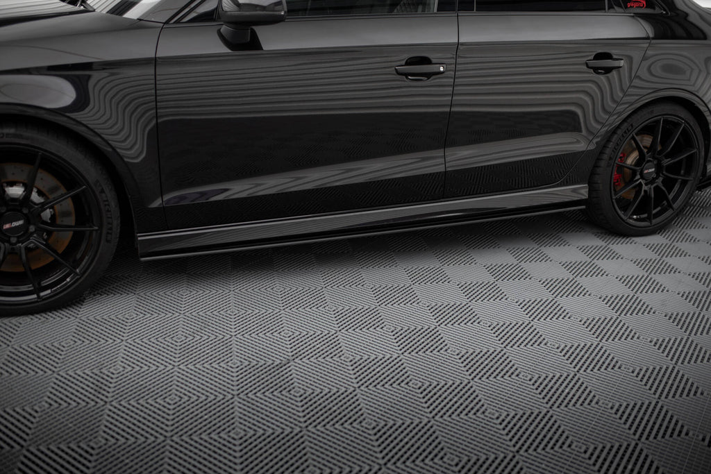 Maxton Design Street Pro Street+ Seitenschweller Leisten passend für Audi RS3 Limousine 8V Facelift