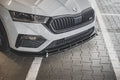 Maxton Design Street+ Spoilerlippe Front Ansatz V.1 passend für Skoda Octavia RS Mk4 schwarz Hochglanz
