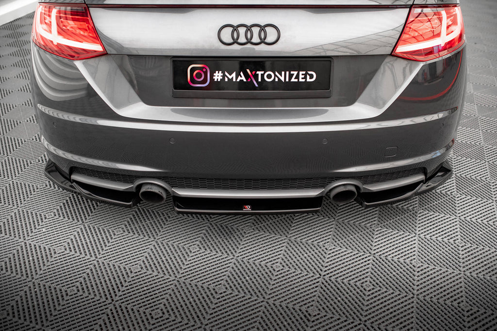Maxton Design Heckansatz Audi TT S-Line 8S schwarz Hochglanz für Audi TT