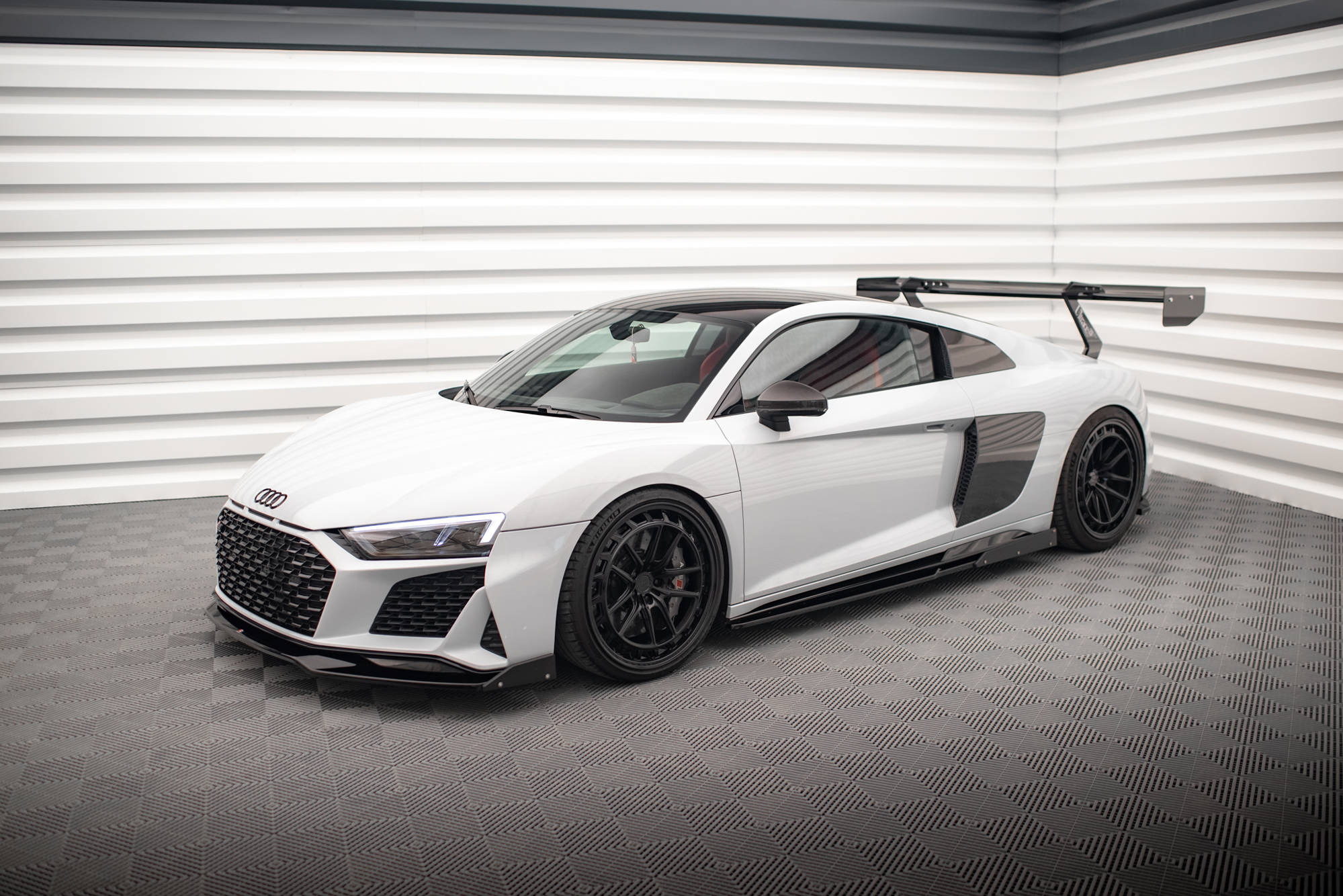 Maxton Design Street+ Seitenschweller Leisten V.2 passend für + Flaps passend für Audi R8 Mk2 Facelift