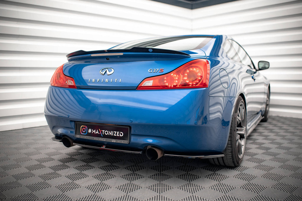 Maxton Design Spoiler CAP passend für Infiniti G37 Coupe schwarz Hochglanz