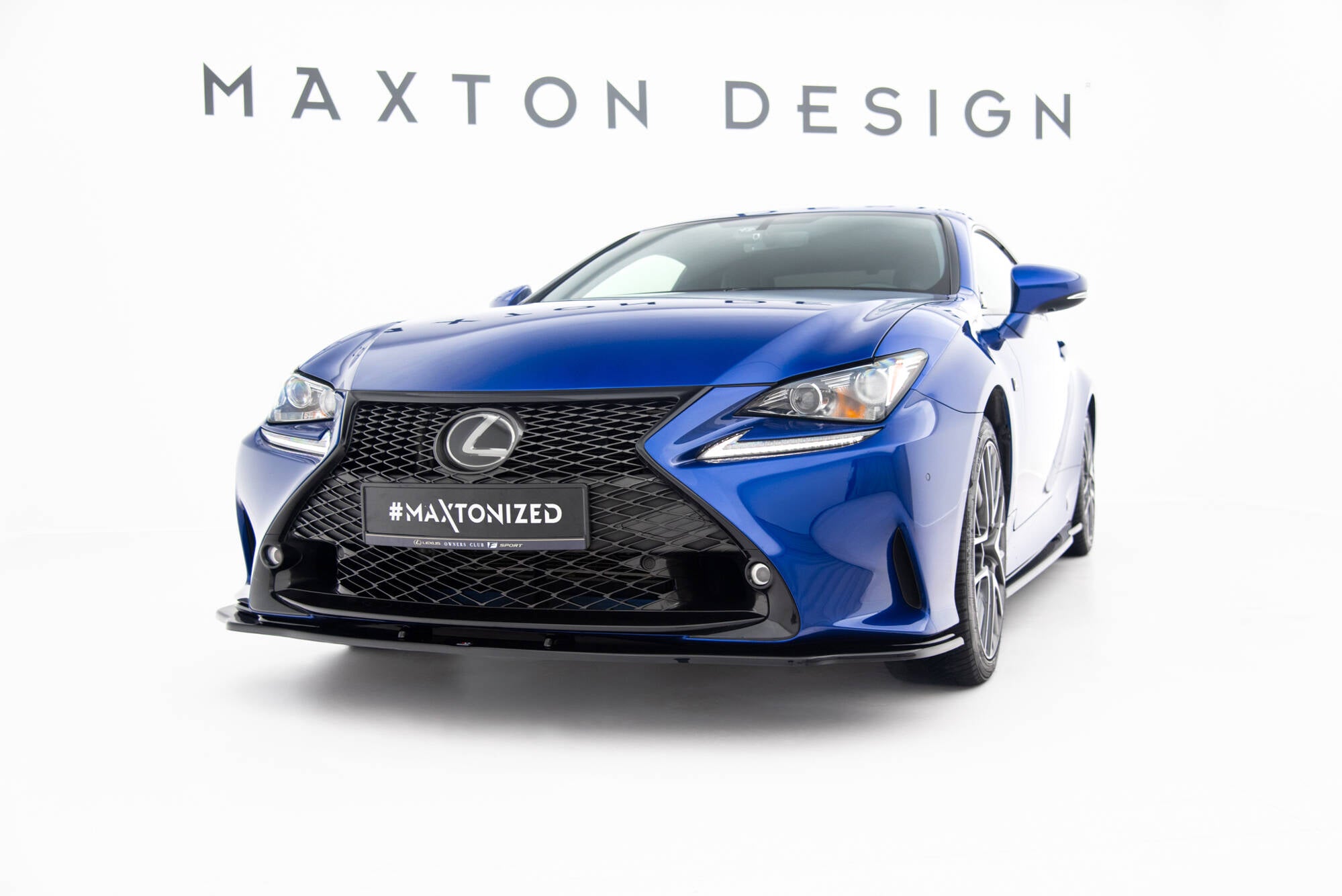 Maxton Design Street+ Spoilerlippe Front Ansatz V.2 passend für Lexus RC Mk1 schwarz Hochglanz