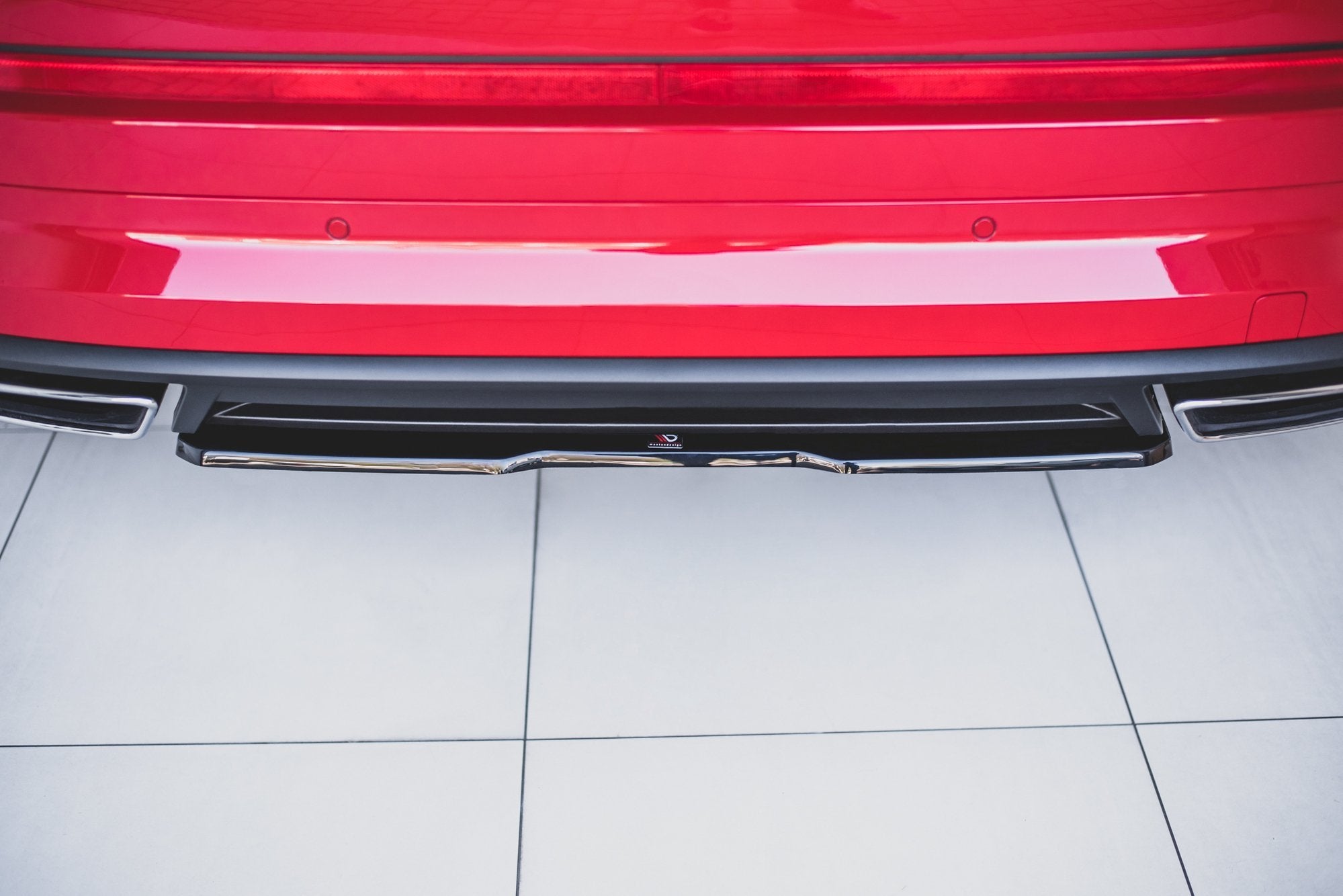 Maxton Design Heckansatz Skoda Kodiaq RS Mk1 / Mk1 Facelift schwarz Hochglanz für Skoda Kodiaq Mk1