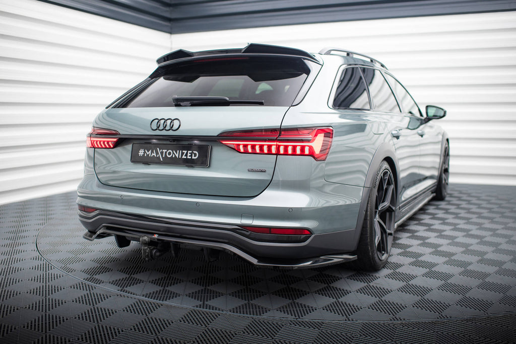 Maxton Design Street+ Mittlerer Diffusor RACE passend für Audi A6 Allroad C8 schwarz Hochglanz