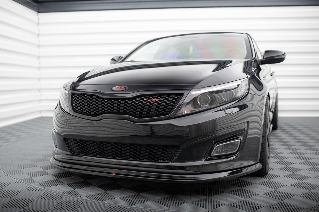 Maxton Design Street+ Spoilerlippe Front Ansatz passend für Kia Optima Mk3 schwarz Hochglanz