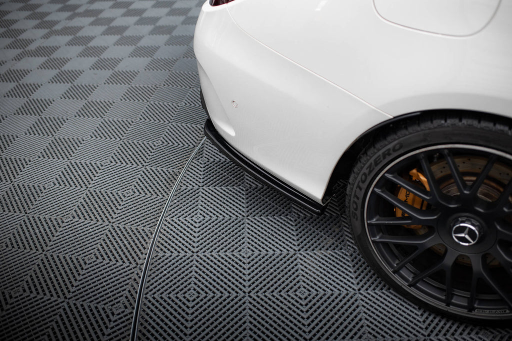 Maxton Design Heck Ansatz Flaps Diffusor passend für Mercedes C-Klasse S205 63 AMG schwarz Hochglanz