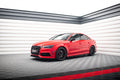 Maxton Design Street+ Seitenschweller Leisten passend für V.1 passend für Audi S3 / A3 S-Line 8V / 8V FL Limousine schwarz Hochglanz