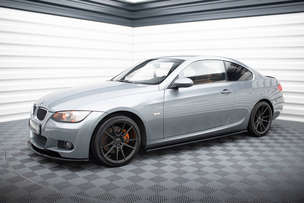 Maxton Design Street+ Seitenschweller Leisten passend für BMW 3er E92 M-Paket schwarz Hochglanz