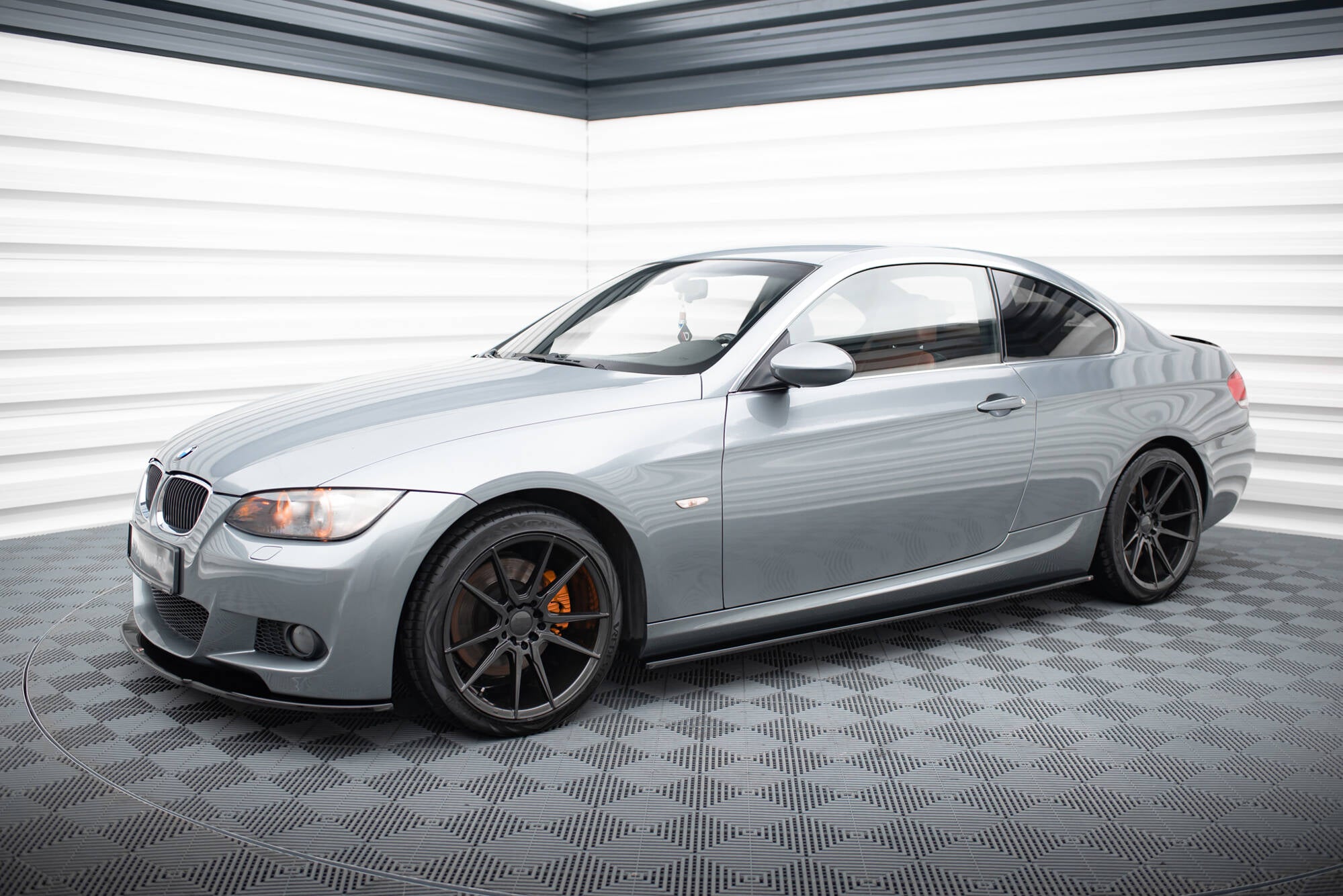 Maxton Design Street+ Seitenschweller Leisten passend für BMW 3er E92 M-Paket schwarz Hochglanz