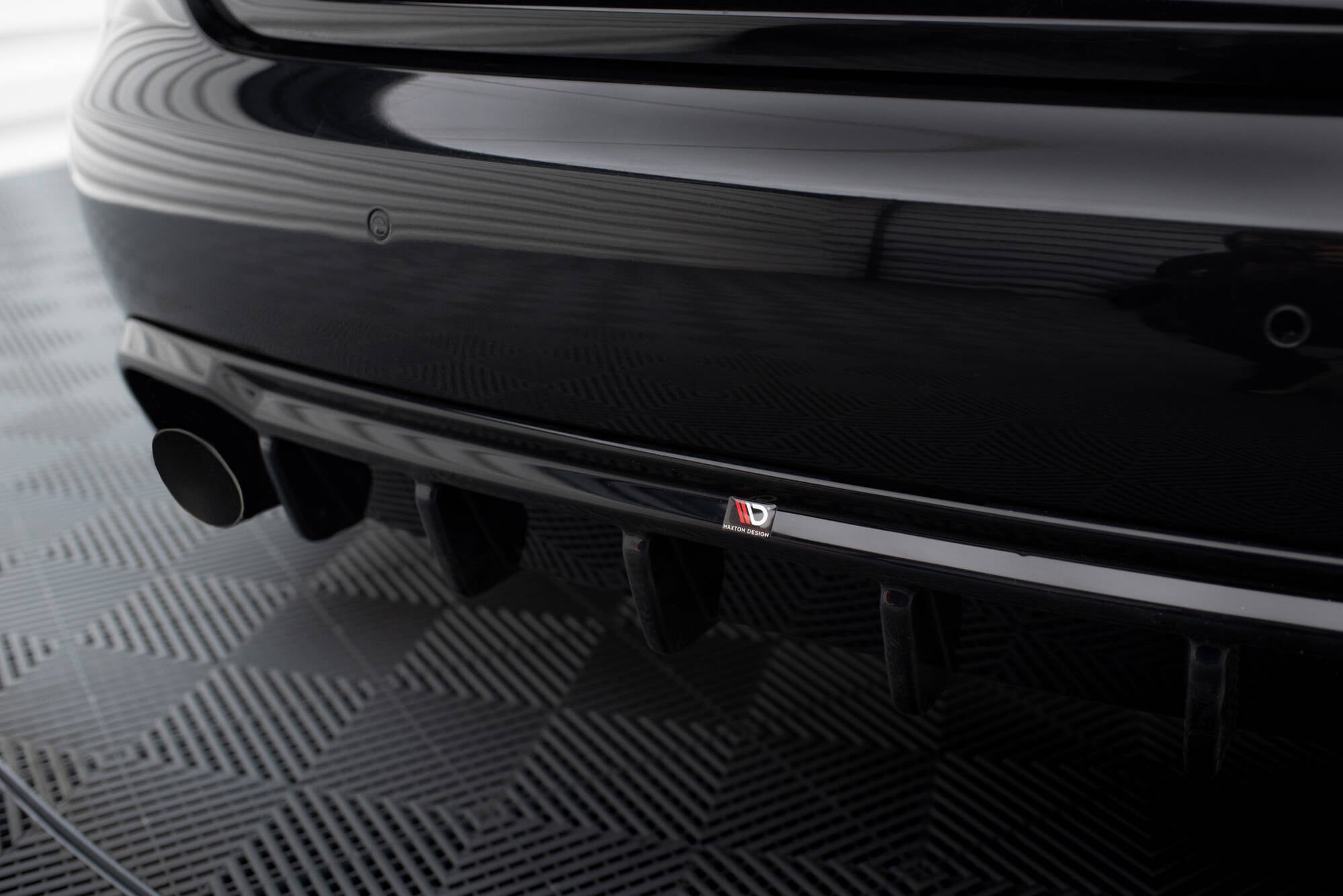 Maxton Design Diffusor Heck Ansatz passend für Audi A4 B8 (Einzelauspuff li. re.)