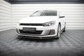Maxton Design Street+ Spoilerlippe Front Ansatz V.2 passend für VW Scirocco Mk3 Facelift schwarz Hochglanz