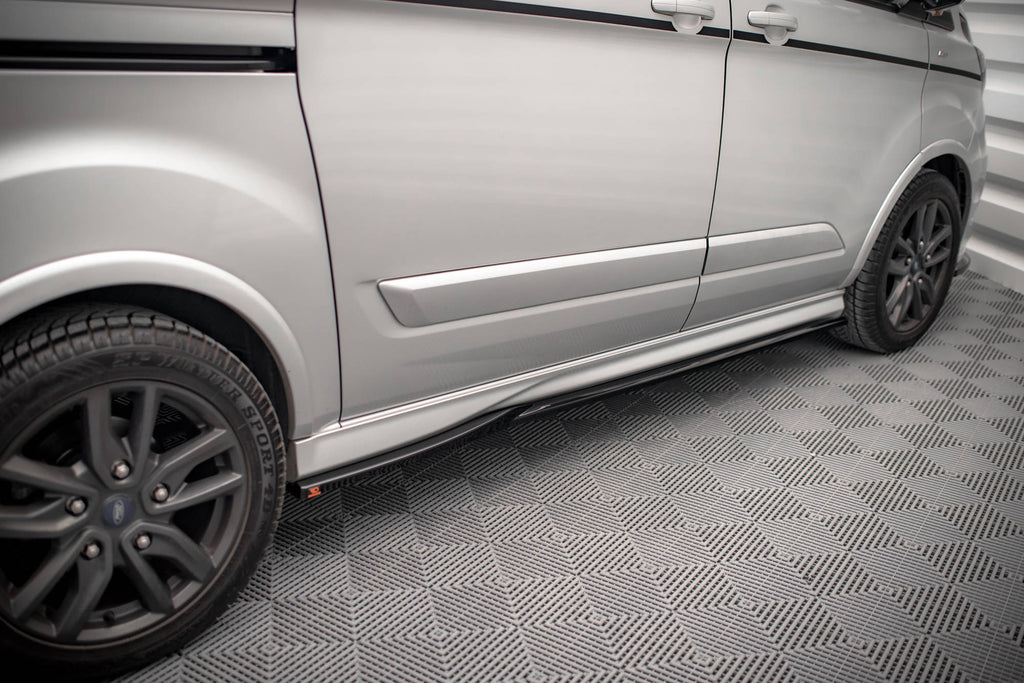 Maxton Design Street+ Seitenschweller Leisten passend für Ford Transit Custom ST-Line Mk1 Facelift schwarz Hochglanz