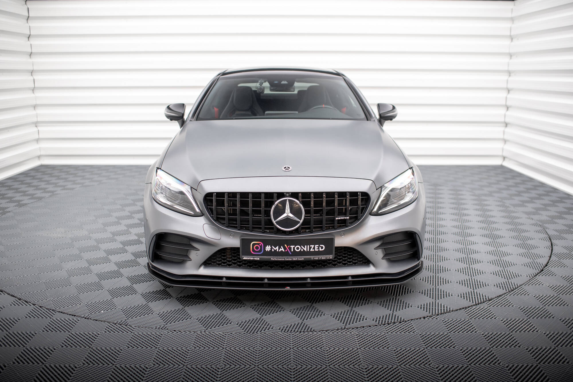 Maxton Design Street Pro Street+ Spoilerlippe Front Ansatz passend für Mercedes-AMG C43 Coupe / Cabrio C205 Facelift / A205 Facelift