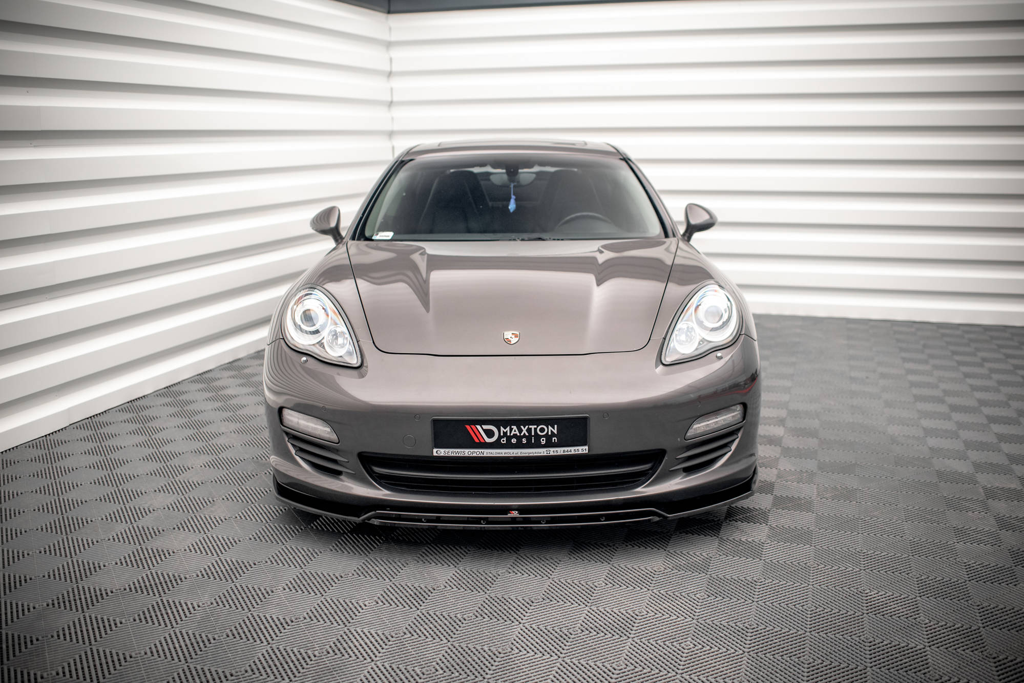 Maxton Design Street+ Spoilerlippe Front Ansatz V.1 passend für Porsche Panamera / Panamera Diesel 970 schwarz Hochglanz