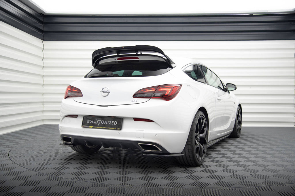 Maxton Design Heck Ansatz Flaps Diffusor passend für OPEL ASTRA J OPC / VXR schwarz Hochglanz