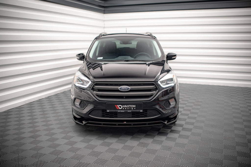 Maxton Design Street+ Spoilerlippe Front Ansatz V.1 passend für Ford Escape ST-Line Mk3 schwarz Hochglanz