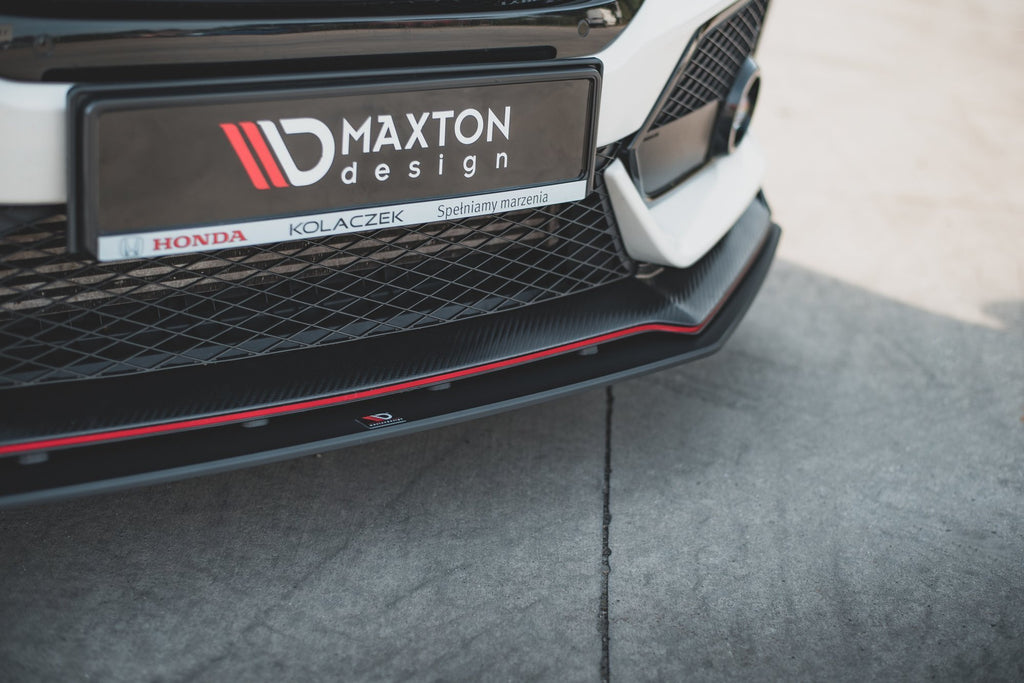 Maxton Design Street Pro Street+ Spoilerlippe Front Ansatz V.2 passend für Honda Civic Type-R Mk10 / Mk10 Facelift