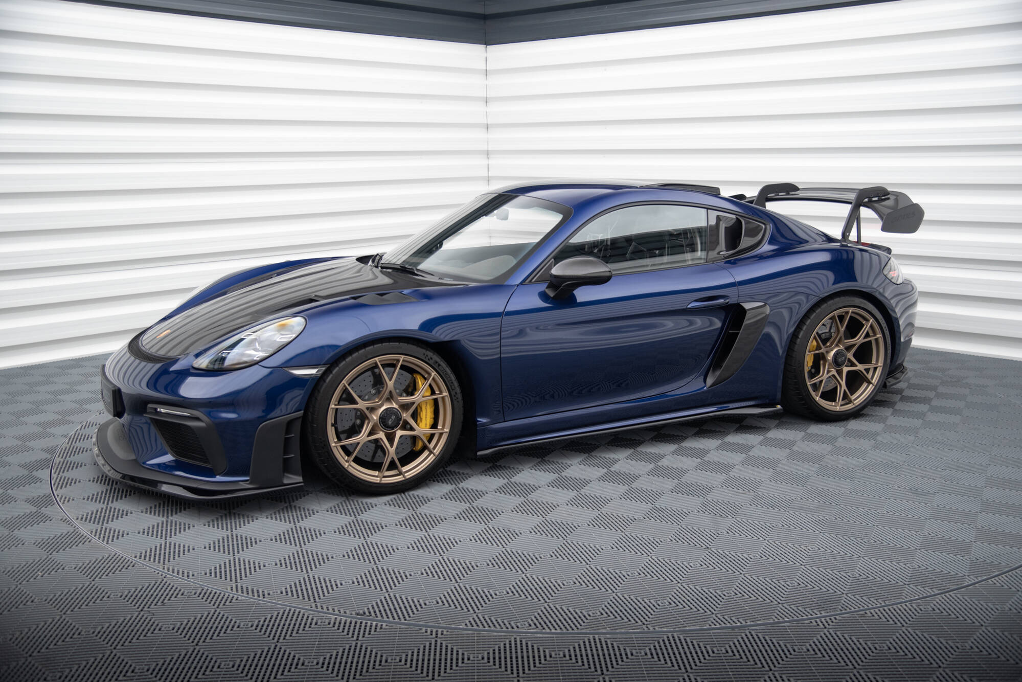 Maxton Design Street+ Seitenschweller Leisten passend für Porsche 718 Cayman GT4 RS 982c schwarz Hochglanz