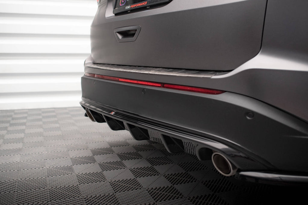 Maxton Design Diffusor Heck Ansatz passend für Ford Edge Mk2 schwarz Hochglanz