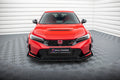 Maxton Design Street Pro Street+ Spoilerlippe Front Ansatz + Flaps passend für Honda Civic Type-R Mk 11 schwarz Hochglanz