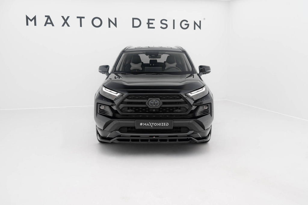 Maxton Design Street+ Spoilerlippe Front Ansatz passend für Toyota RAV4 Adventure Mk5 schwarz Hochglanz