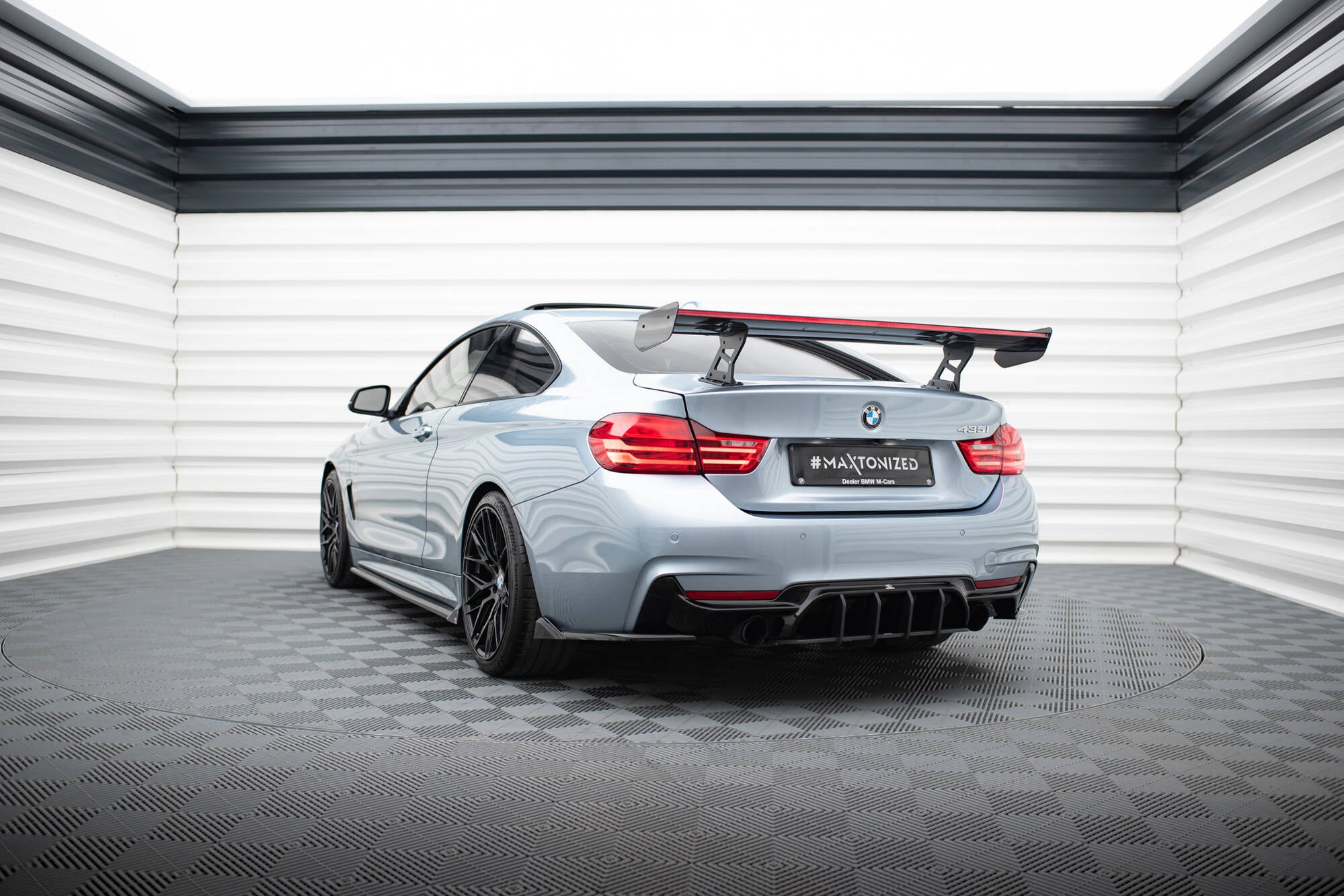 Maxton Design Carbon Spoiler With Internal Brackets Uprights + LED BMW 4er F32 / 4 F32 M-Paket Coupe für BMW 4er Coupe