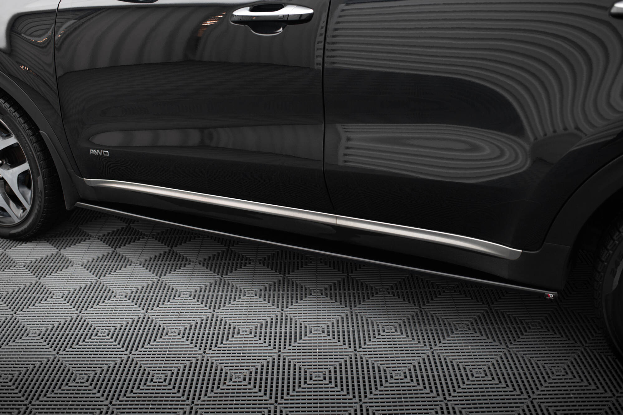 Maxton Design Street+ Seitenschweller Leisten passend für Kia Sportage GT-Line Mk4 schwarz Hochglanz