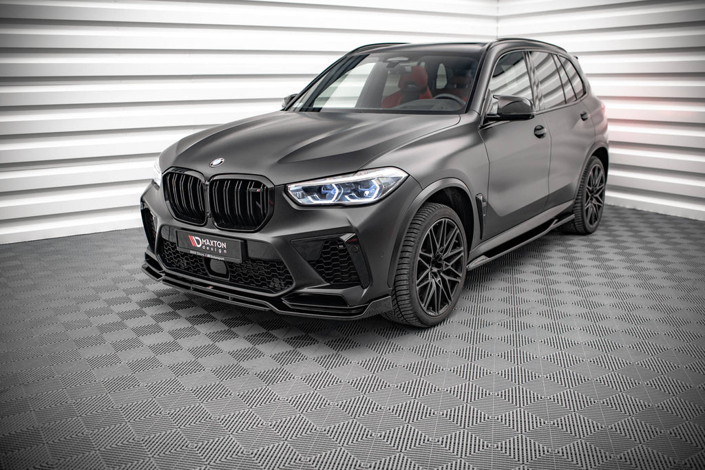 Maxton Design Street+ Seitenschweller Leisten passend für BMW X5M F95 / F95 Facelift schwarz Hochglanz
