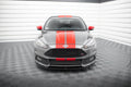 Maxton Design Street+ Spoilerlippe Front Ansatz V.2 passend für Ford Focus ST Mk3 Facelift schwarz Hochglanz