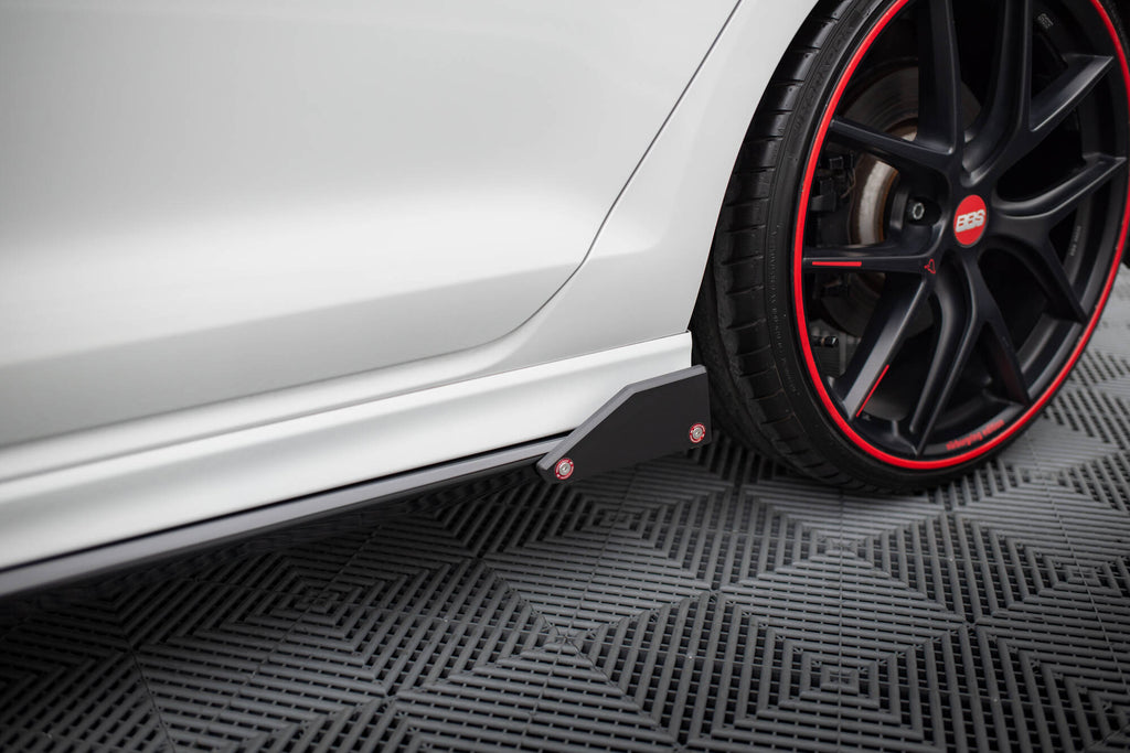 Maxton Design Street+ Seitenschweller Leisten passend für V.3 + Flaps passend für VW Golf R / R-Line Mk7