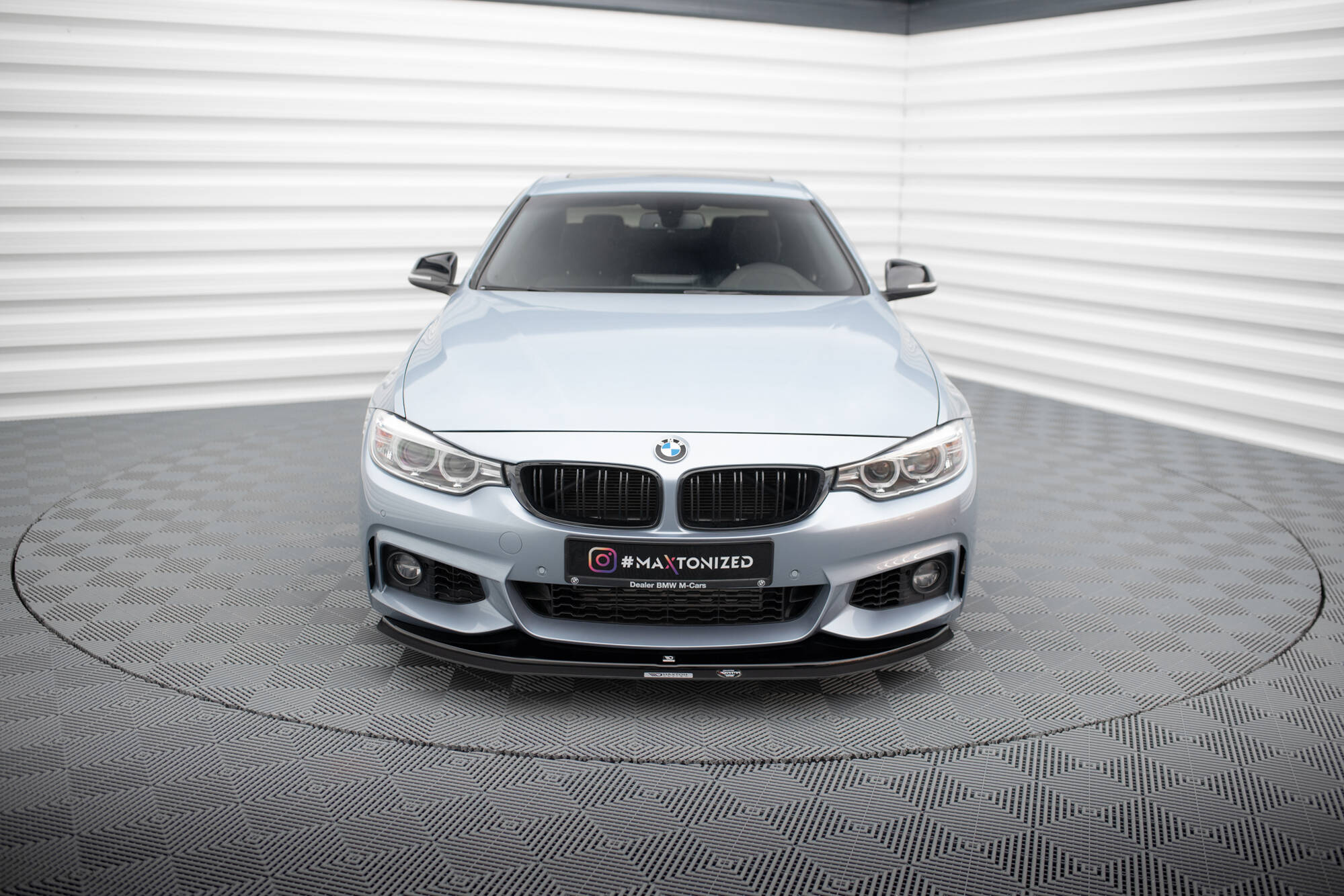 Maxton Design HYBRID Street+ Spoilerlippe Front Ansatz passend für BMW 4er Coupe / Gran Coupe / Cabrio M-Paket F32 / F36 / F33