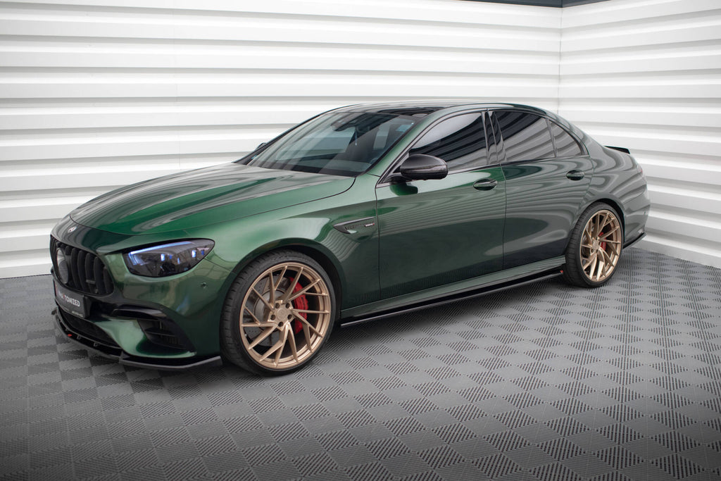 Maxton Design Street+ Seitenschweller Leisten passend für Mercedes-AMG E63 W213 Facelift schwarz Hochglanz