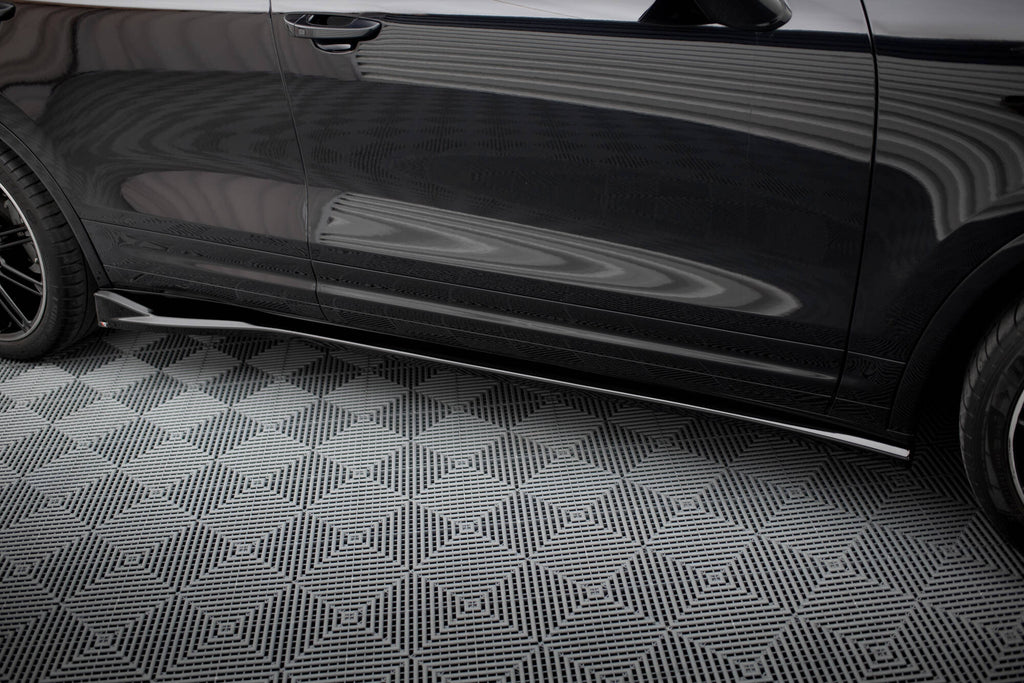 Maxton Design Street+ Seitenschweller Leisten passend für Porsche Cayenne Mk2 Facelift schwarz Hochglanz