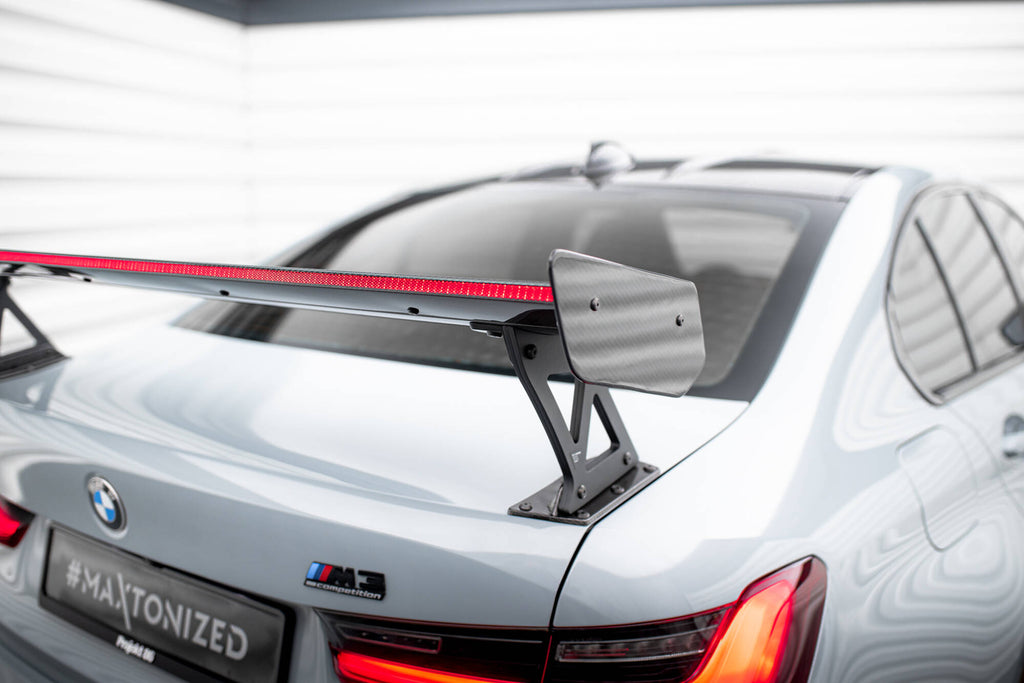 Maxton Design Carbon Spoiler With External Brackets Uprights + LED BMW M3 G80 / M340i G20 / 3 M-Paket G20 / 3 Standard G20 für BMW 3er G20