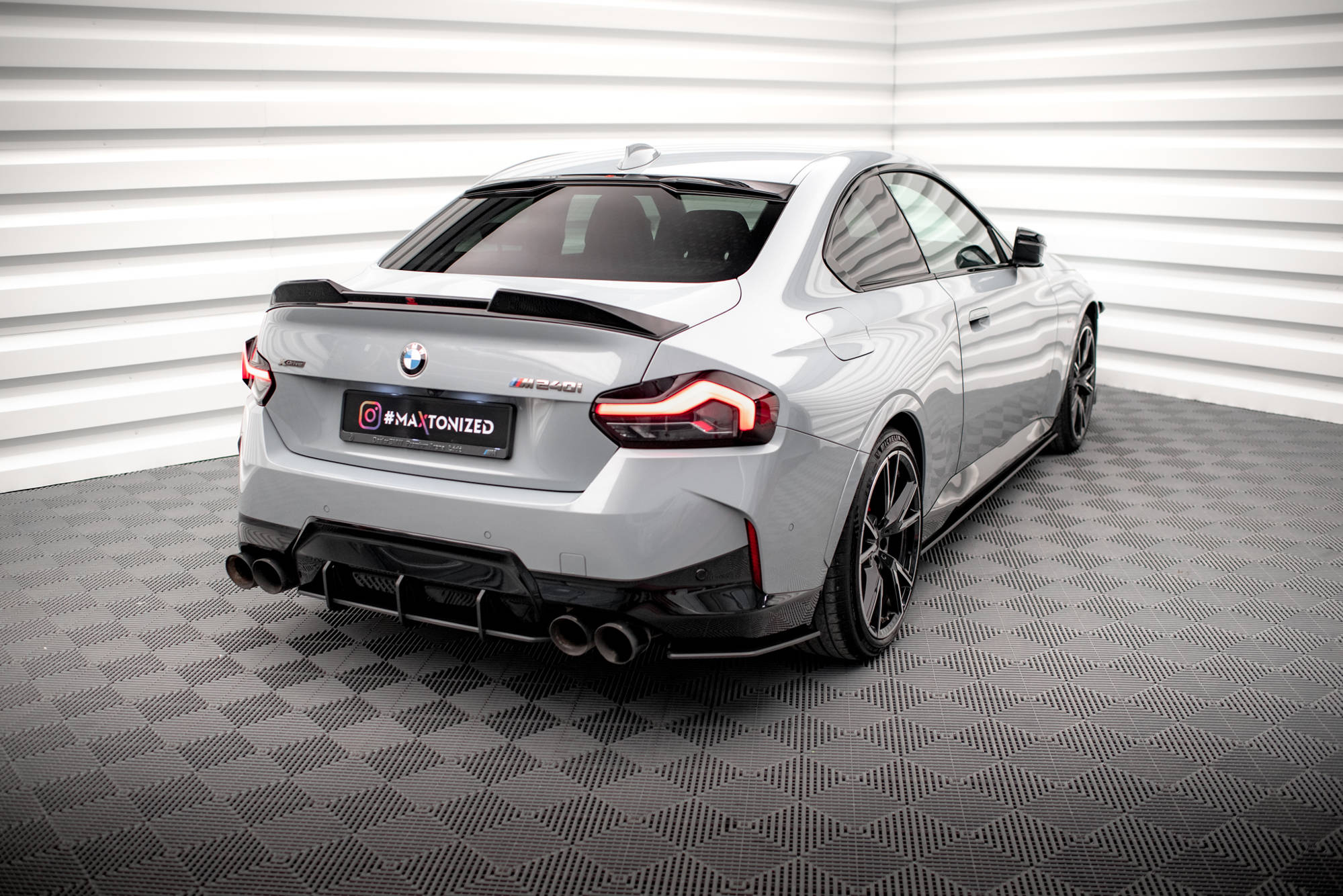 Maxton Design Street Pro Heck Ansatz Flaps Diffusor passend für BMW 2 Coupe M240i G42
