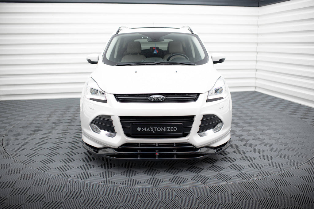 Maxton Design Street+ Spoilerlippe Front Ansatz passend für Ford Kuga ST-Line Mk2 schwarz Hochglanz