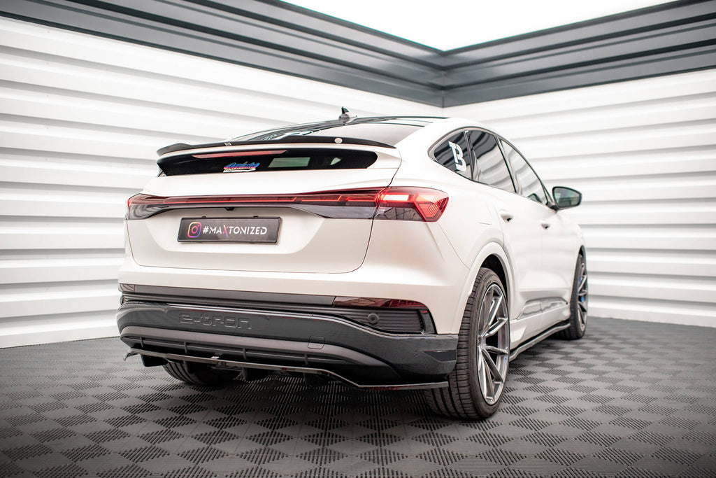 Maxton Design Spoiler CAP passend für Audi Q4 e-tron Sportback Mk1 schwarz Hochglanz