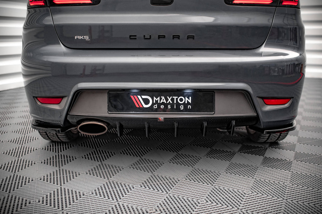 Maxton Design Diffusor Heck Ansatz passend für Seat Ibiza Cupra Mk3 schwarz Hochglanz