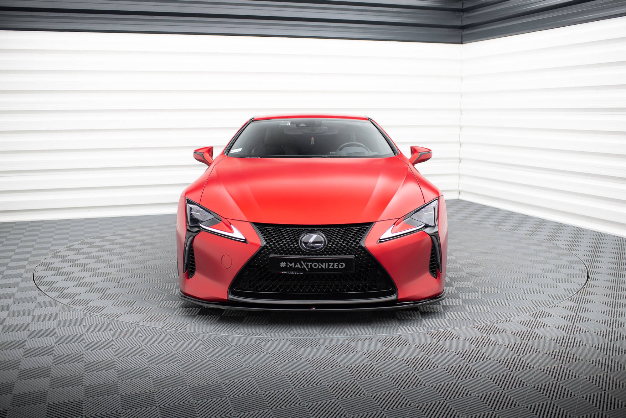Maxton Design Street+ Spoilerlippe Front Ansatz V.2 passend für Lexus LC 500 schwarz Hochglanz