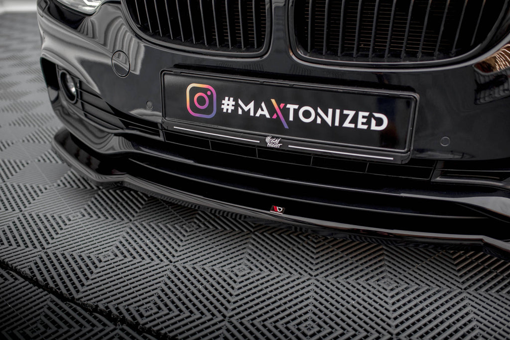Maxton Design Street+ Spoilerlippe Front Ansatz V.1 passend für BMW 4er Coupe / Gran Coupe / Cabrio F32 / F36 / F33 schwarz Hochglanz